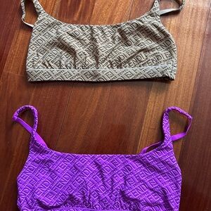 SKIMS Logo Bralette in Brown and Tan